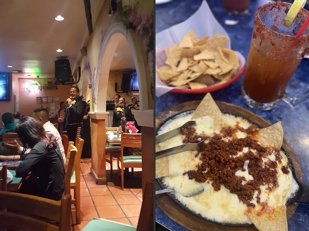 Bright restaurant interior with sports screens.